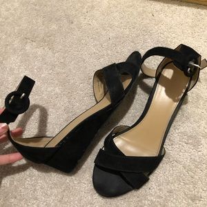 Merona Black Ankle Wedges